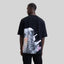 CRESCENT BLACK T-SHIRT OVERSIZE - Monastery