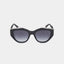 MSS2402-C1-53 MAIA SUNGLASSES WOMEN BLACK SHINY SILVER GRADIENT GREY