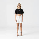 APHRA CROP TOP WOMEN BLACK METEORITE L/G