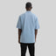 BARCHETTA T-SHIRT OVERSIZE FADED DENIM - Monastery