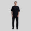 FELTZER T-SHIRT OVERSIZE BLACK - Monastery