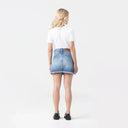 FLORA SKIRT WOMEN BLUE DENIM