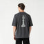 CARLIER T-SHIRT OVERSIZED MEN BLACK OYSTER