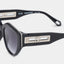 MSS2402-C1-53 MAIA SUNGLASSES WOMEN BLACK SHINY SILVER GRADIENT GREY