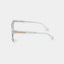 MSS2408-C15-56 ADUR SUNGLASSES MEN TANSPARENT CLEAR SHINY GOLD BROWN WITH GOLD MIRROW