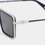 MSS2410-C1-54 MARC SUNGLASSES MEN BLACK/SILVER MATTE BLACK SOLID GREY