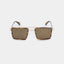 MSS2410-C2-54 MARC SUNGLASSES MEN SHINY GOLD/BROWN PATTERN BROWN HORN BROWN