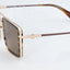 MSS2410-C2-54 MARC SUNGLASSES MEN SHINY GOLD/BROWN PATTERN BROWN HORN BROWN