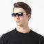 MSS2413-C11-63 ARAN SUNGLASSES MEN BLACK SHINY GOLD GRADIENT GREY