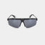 MSS2413-C10-63 ARAN SUNGLASSES MEN BLACK SHINY SILVER SOLID GREY WITH LIGHT MIRROW