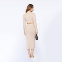 SOSIE KNITTED CROP TOP WOMEN WARM TAUPE