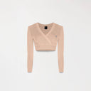 SOSIE KNITTED CROP TOP WOMEN WARM TAUPE