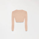 SOSIE KNITTED CROP TOP WOMEN WARM TAUPE