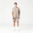 VIKRANT T-SHIRT OVERSIZED MEN TAUPE GRAY